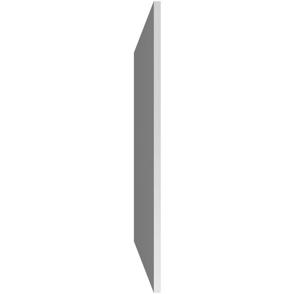 Ekena Millwork Vertical Surface Mount PVC Gable Vent: Non-Functional, w/3-1/2"W x 1"H, Standard Frame, 42"W x 42"H - GVPVE42X4201SN