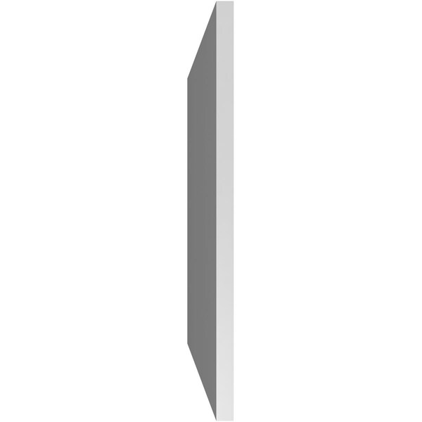 Ekena Millwork Vertical Surface Mount PVC Gable Vnt: Non-Functional, w/2"W x 1-1/2"H, Brickmould Frame, 40"W x 36"H - GVPVE40X3602SN