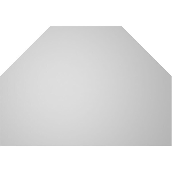 Ekena Millwork Octagonal Top Surface Mount PVC Gable Vent w/ 2"W x 2"P Brickmould Sill Frame, 20"W x 14"H - GVPOT20X1403SN