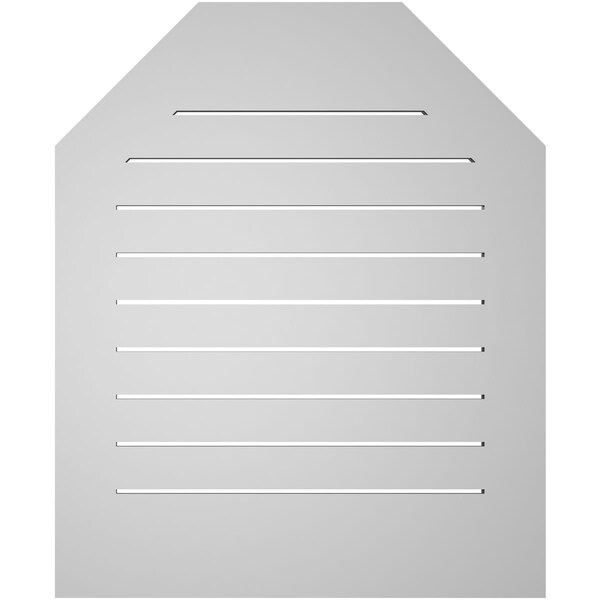 Ekena Millwork Octagonal Top Surface Mount PVC Gable Vent: Functional, w/ 3-1/2"W x 1"P Standard Frame, 28"W x 34"H - GVPOT28X3401SF