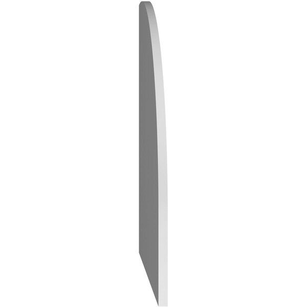 Ekena Millwork Quarter Round Top Left Surface Mount PVC Gable Vent w/ 3-1/2"W x 1"P Standard Frame, 28"W x 38"H - GVPQL28X3801SN