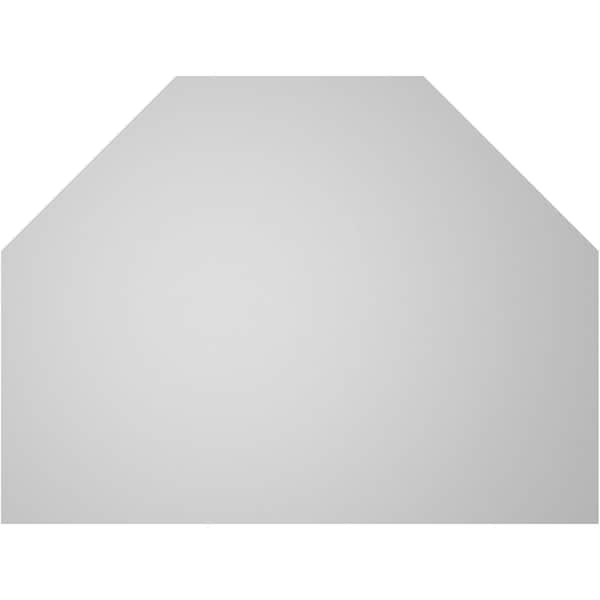 Ekena Millwork Octagonal Top Surface Mount PVC Gable Vent w/ 3-1/2"W x 1"P Standard Frame, 24"W x 18"H - GVPOT24X1801SN
