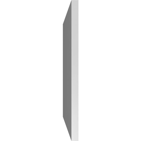 Ekena Millwork Vertical Surface Mount PVC Gable Vnt: Non-Functional, w/2"W x 1-1/2"H, Brickmould Frame, 28"W x 30"H - GVPVE28X3002SN