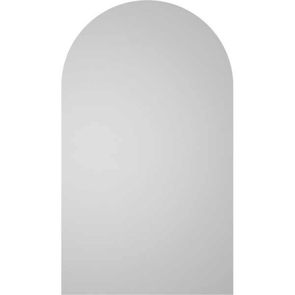 Ekena Millwork Round Top Surface Mount PVC Gable Vent: Non-Functional, w/ 3-1/2"W x 1"P Standard Frame, 14"W x 24"H - GVPRT14X2401SN