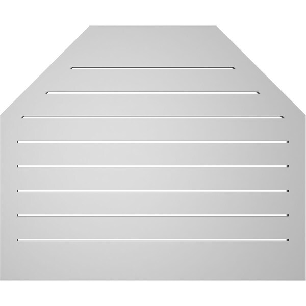 Ekena Millwork Octagonal Top Surface Mount PVC Gable Vent w/ 2"W x 2"P Brickmould Sill Frame, 36"W x 30"H - GVPOT36X3003SF