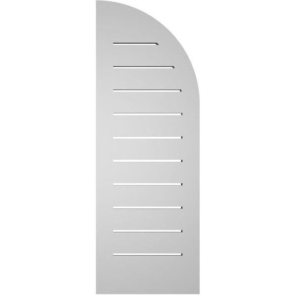 Ekena Millwork Quarter Round Top Left Surface Mount PVC Gable Vent w/ 2"W x 2"P Brickmould Sill Frame, 12"W x 34"H - GVPQL12X3403SF