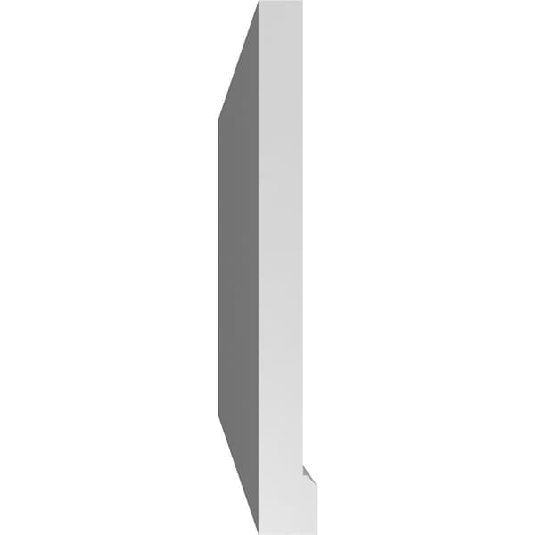 Ekena Millwork Vertical Surface Mount PVC Gable Vent w/ 2"W x 2"H , Brickmould Sill Frame, 42"W x 18"H - GVPVE42X1803SN