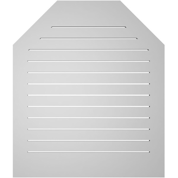 Ekena Millwork Octagonal Top Surface Mount PVC Gable Vent: Functional, w/ 3-1/2"W x 1"P Standard Frame, 36"W x 42"H - GVPOT36X4201SF
