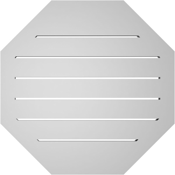 Ekena Millwork Octagonal Surface Mount PVC Gable Vent: Functional, w/ 2"W x 2"P Brickmould Sill Frame, 24"W x 24"H - GVPOC24X2403SF