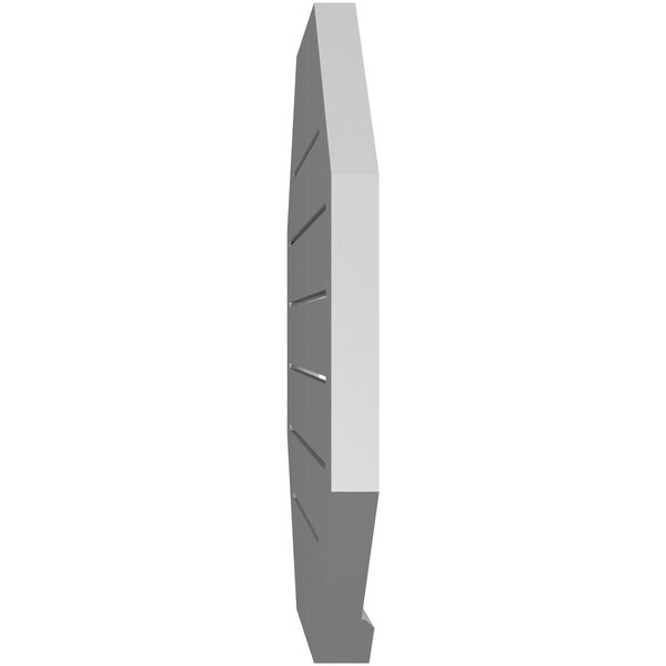 Ekena Millwork Octagonal Surface Mount PVC Gable Vent: Functional, w/ 2"W x 2"P Brickmould Sill Frame, 24"W x 24"H - GVPOC24X2403SF