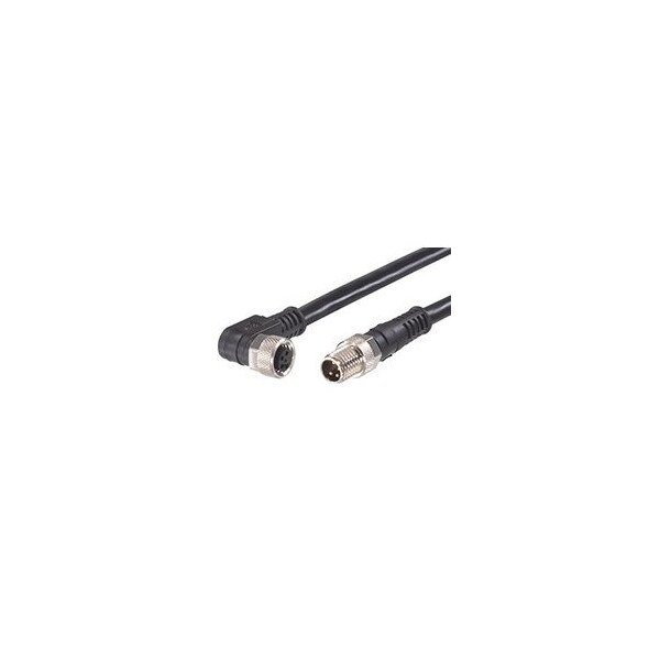 Cordset de doble extremo Woodhead Nano-Change (M8) con tuerca hexagonal estriada, 4 polos - 1200878729