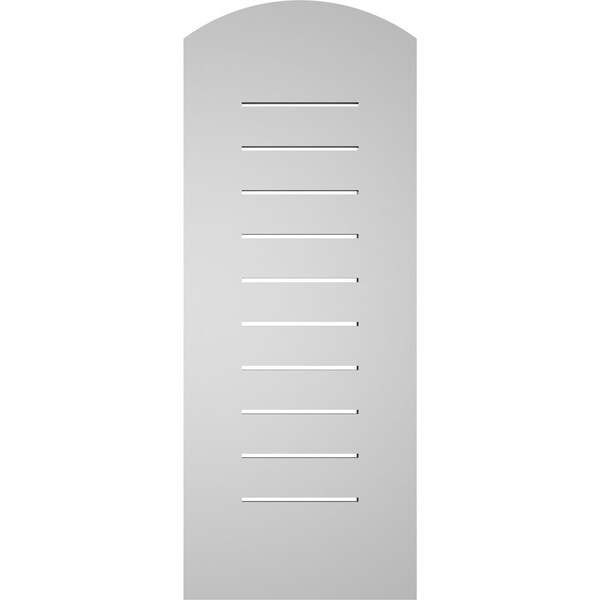 Ekena Millwork Arch Top Surface Mount PVC Gable Vent: Non-Functional, w/ 3-1/2"W x 1"P Standard Frame, 14"W x 34"H - GVPAR14X3401SN
