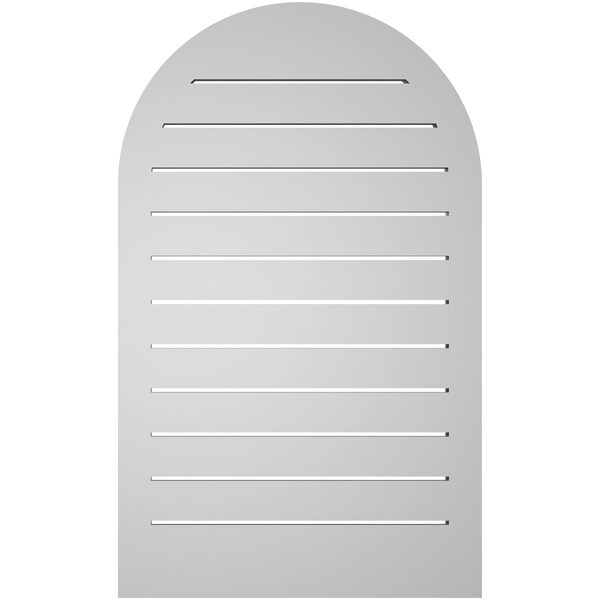 Ekena Millwork Round Top Surface Mount PVC Gable Vent: Functional, w/ 2"W x 2"P Brickmould Sill Frame, 22"W x 36"H - GVPRT22X3603SF