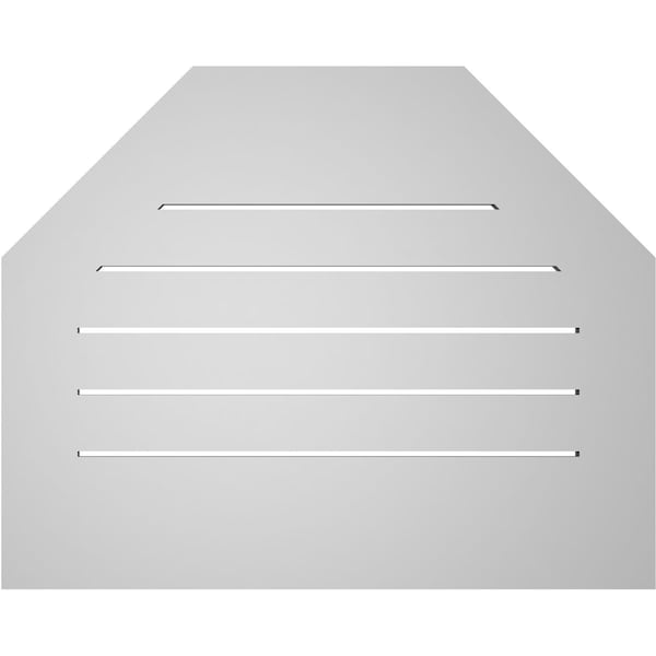 Ekena Millwork Octagonal Top Surface Mount PVC Gable Vent: Functional, w/ 3-1/2"W x 1"P Standard Frame, 30"W x 24"H - GVPOT30X2401SF