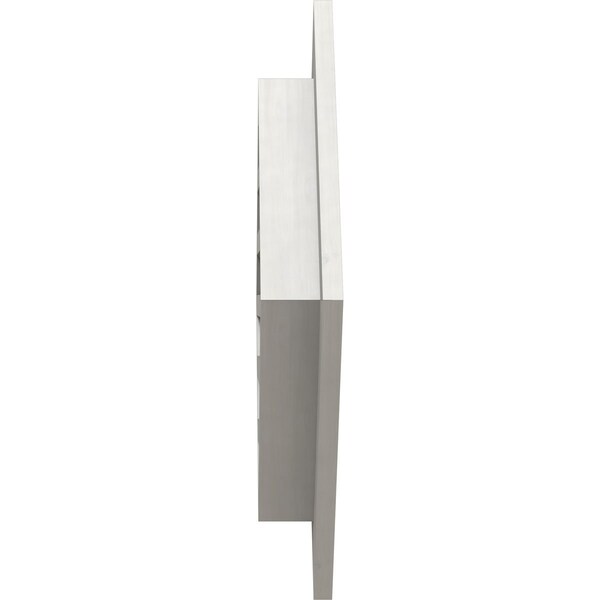 Ekena Millwork Diamond Gable Vent Primed, Functional, Pine Gable Vent w/ 1" x 4" Flat Trim Frame, 12"W x 12"H - GVWDI12X1201SFPPI