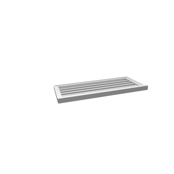 Ekena Millwork Vertical Surface Mount PVC Gable Vent: Functional, w/ 2"W x 2"P Brickmould Sill Frame, 40"W x 18"H - GVPVE40X1803SF