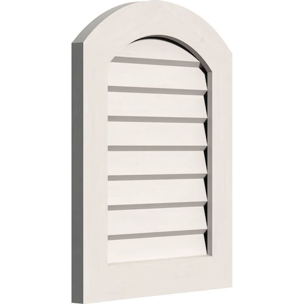Ekena Millwork Arch Top Gable Vent Non-Functional, PVC Gable Vent w/ 1" x 4" Flat Trim Frame, 14"W x 32"H - GVPAR14X3201DUN