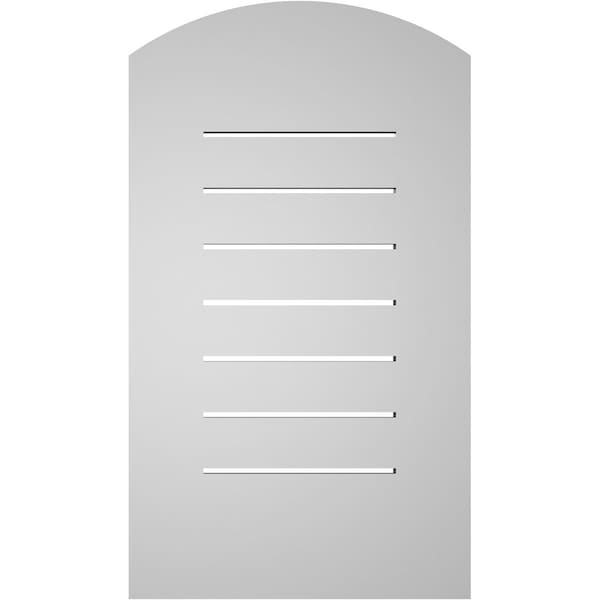 Ekena Millwork Arch Top Surface Mount PVC Gable Vent: Non-Functional, w/ 3-1/2"W x 1"P Standard Frame, 16"W x 26"H - GVPAR16X2601SN