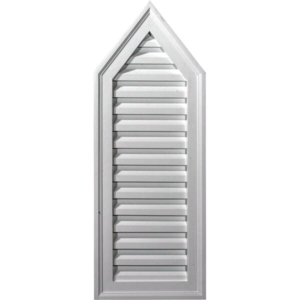 Ekena Millwork Peaked Urethane Gable Vent Louver, Functional, 12"W x 21"H - GVPE12X21F