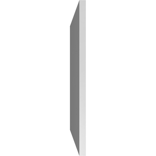 Ekena Millwork Vertical Surface Mount PVC Gable Vnt: Non-Functional, w/2"W x 1-1/2"H, Brickmould Frame, 32"W x 36"H - GVPVE32X3602SN