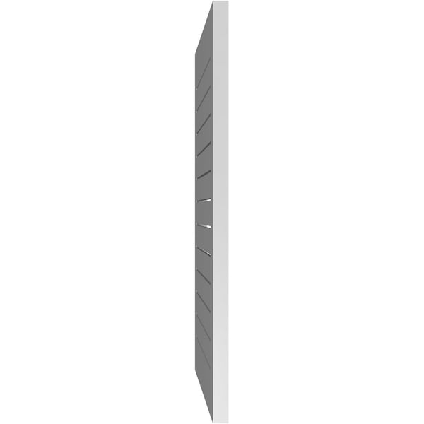 Ekena Millwork Vertical Surface Mount PVC Gable Vent: Functional, w/ 2"W x 1-1/2"P Brickmould Frame, 22"W x 40"H - GVPVE22X4002SF