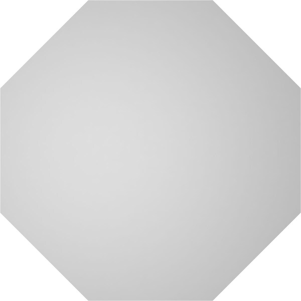 Ekena Millwork Octagonal Surface Mount PVC Gable Vent w/ 2"W x 1-1/2"P Brickmould Frame, 34"W x 34"H - GVPOC34X3402SN
