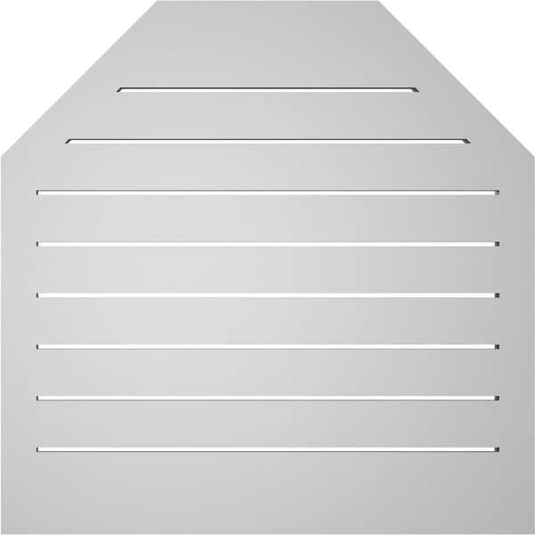 Ekena Millwork Octagonal Top Surface Mount PVC Gable Vent w/ 2"W x 2"P Brickmould Sill Frame, 30"W x 30"H - GVPOT30X3003SF