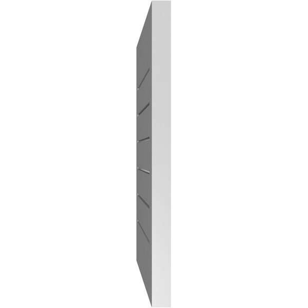 Ekena Millwork Vertical Surface Mount PVC Gable Vent: Functional, w/ 2"W x 1-1/2"P Brickmould Frame, 18"W x 24"H - GVPVE18X2402SF