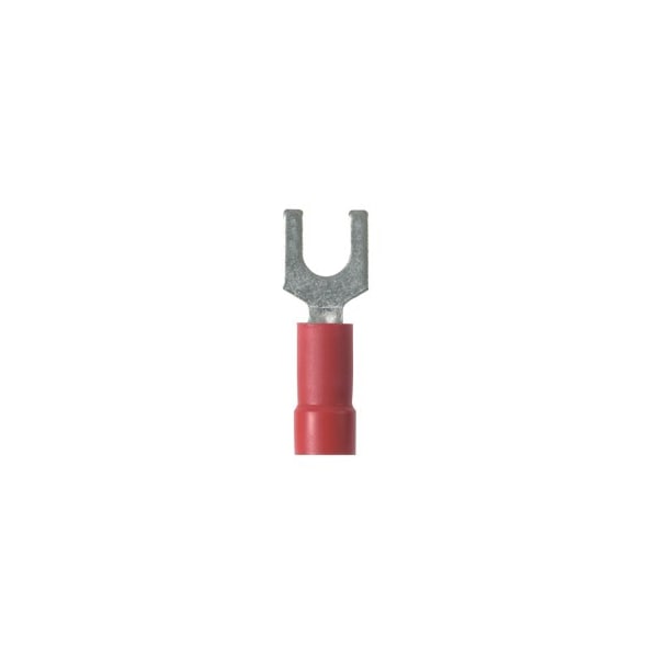 Panduit Terminal de Horquilla, lengüeta estrecha, aislante de vinilo, 22 - 16, PV18-6FN-CY, Paquete de 100 - PV18-6FN-CY.