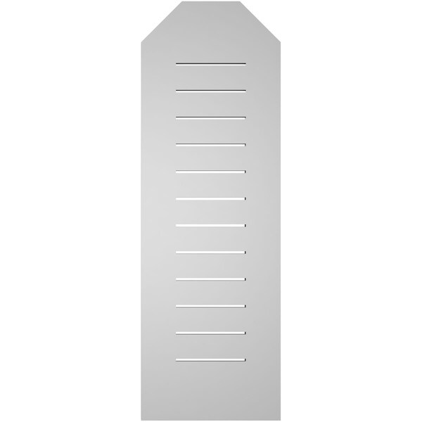 Ekena Millwork Octagonal Top Surface Mount PVC Gable Vent: Functional, w/ 3-1/2"W x 1"P Standard Frame, 14"W x 42"H - GVPOT14X4201SF