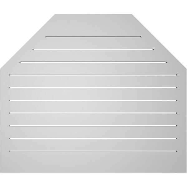 Ekena Millwork Octagonal Top Surface Mount PVC Gable Vent w/ 2"W x 2"P Brickmould Sill Frame, 40"W x 34"H - GVPOT40X3403SF