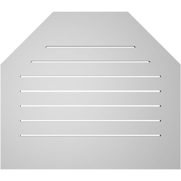 Ekena Millwork Octagonal Top Surface Mount PVC Gable Vent: Functional, w/ 3-1/2"W x 1"P Standard Frame, 32"W x 28"H - GVPOT32X2801SF