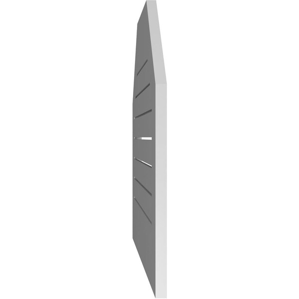 Ekena Millwork Octagonal Top Surface Mount PVC Gable Vent: Functional, w/ 3-1/2"W x 1"P Standard Frame, 32"W x 28"H - GVPOT32X2801SF