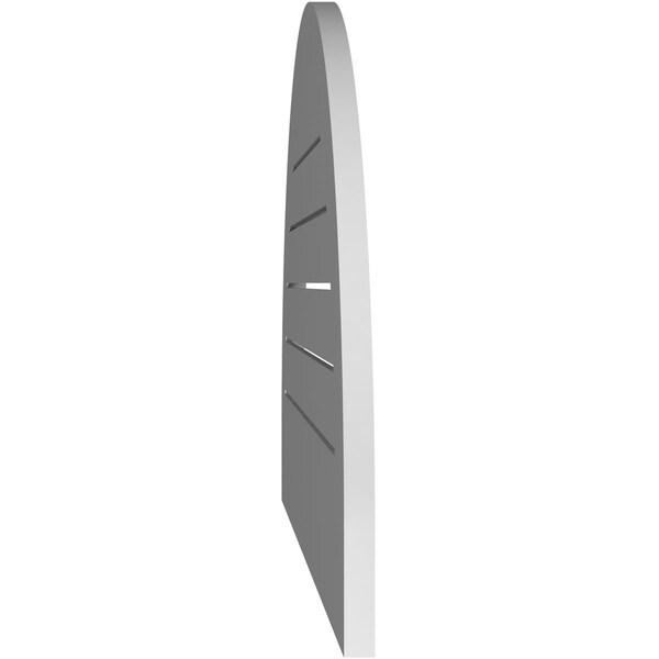 Ekena Millwork Round Top Surface Mount PVC Gable Vent: Functional, w/ 3-1/2"W x 1"P Standard Frame, 40"W x 24"H - GVPRT40X2401SF