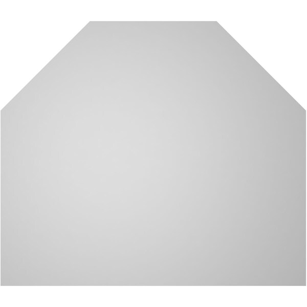 Ekena Millwork Octagonal Top Surface Mount PVC Gable Vent w/ 2"W x 1-1/2"P Brickmould Frame, 30"W x 26"H - GVPOT30X2602SN