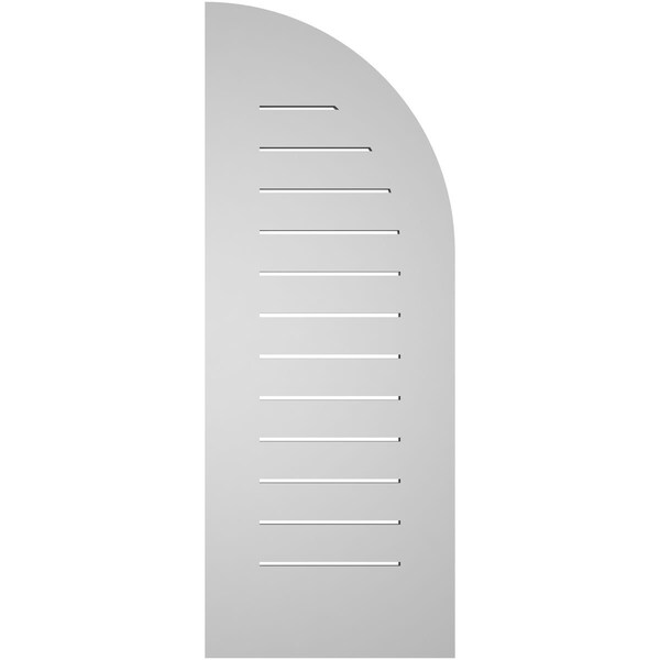 Ekena Millwork Quarter Round Top Left Surface Mount PVC Gable Vent w/ 3-1/2"W x 1"P Standard Frame, 16"W x 42"H - GVPQL16X4201SF