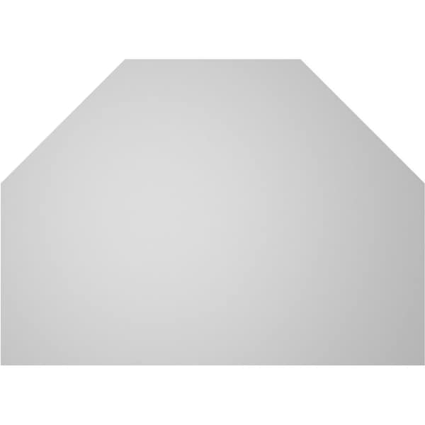 Ekena Millwork Octagonal Top Surface Mount PVC Gable Vent w/ 3-1/2"W x 1"P Standard Frame, 36"W x 26"H - GVPOT36X2601SN