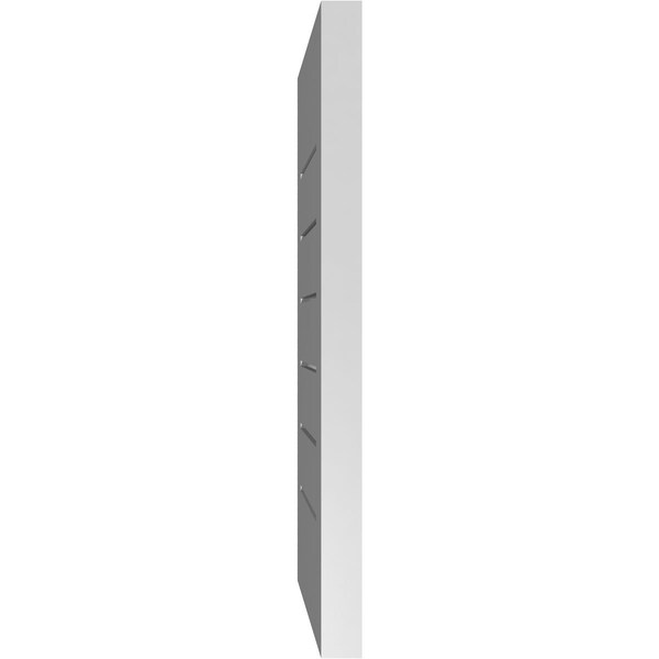 Ekena Millwork Vertical Surface Mount PVC Gable Vent: Functional, w/ 2"W x 1-1/2"P Brickmould Frame, 12"W x 24"H - GVPVE12X2402SF