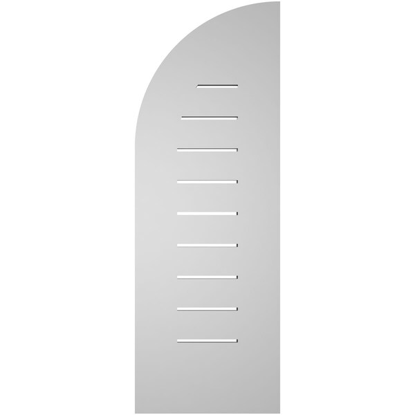 Ekena Millwork Quarter Round Top Right Surface Mount PVC Gable Vent w/ 3-1/2"W x 1"P Standard Frame, 12"W x 34"H - GVPQR12X3401SF