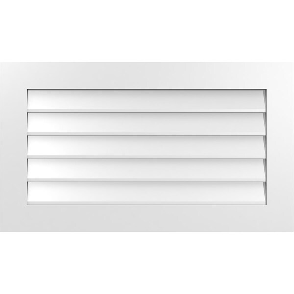 Ekena Millwork Vertical Surface Mount PVC Gable Vent: Non-Functional, w/3-1/2"W x 1"H, Standard Frame, 38"W x 22"H - GVPVE38X2201SN