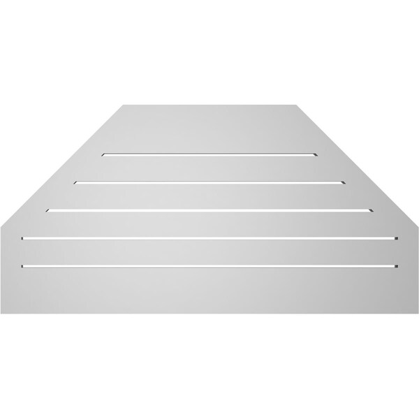 Ekena Millwork Octagonal Top Surface Mount PVC Gable Vent w/ 2"W x 1-1/2"P Brickmould Frame, 40"W x 20"H - GVPOT40X2002SF