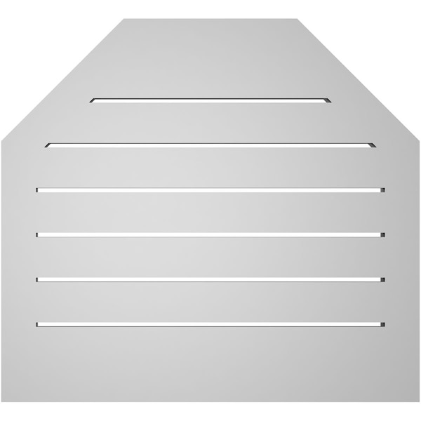 Ekena Millwork Octagonal Top Surface Mount PVC Gable Vent w/ 2"W x 2"P Brickmould Sill Frame, 24"W x 22"H - GVPOT24X2203SF