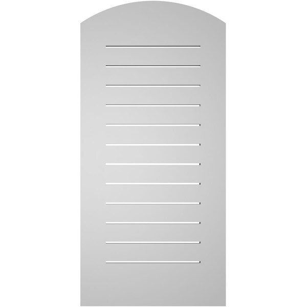 Ekena Millwork Arch Top Surface Mount PVC Gable Vent: Non-Functional, w/ 3-1/2"W x 1"P Standard Frame, 20"W x 40"H - GVPAR20X4001SN