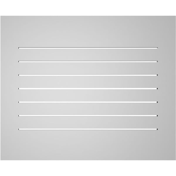 Ekena Millwork Vertical Surface Mount PVC Gable Vent: Functional, w/ 3-1/2"W x 1"P Standard Frame, 34"W x 28"H - GVPVE34X2801SF