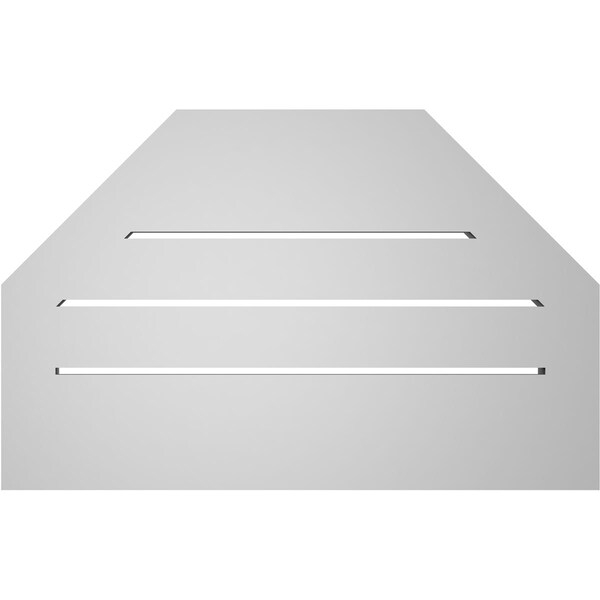 Ekena Millwork Octagonal Top Surface Mount PVC Gable Vent w/ 2"W x 2"P Brickmould Sill Frame, 22"W x 14"H - GVPOT22X1403SF