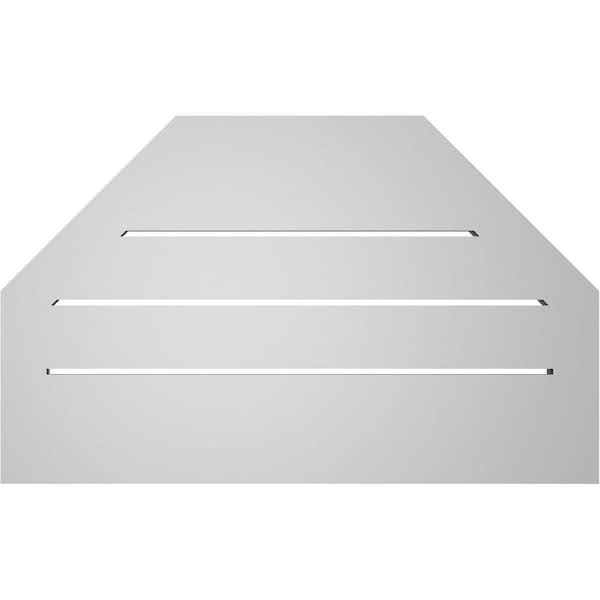 Ekena Millwork Octagonal Top Surface Mount PVC Gable Vent w/ 2"W x 1-1/2"P Brickmould Frame, 26"W x 16"H - GVPOT26X1602SF