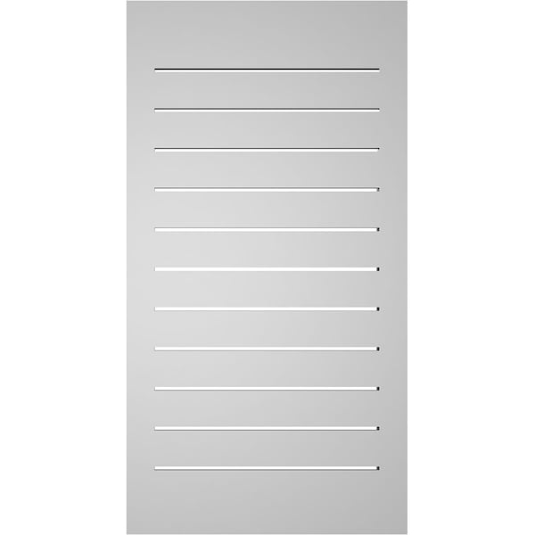 Ekena Millwork Vertical Surface Mount PVC Gable Vent: Functional, w/ 2"W x 1-1/2"P Brickmould Frame, 20"W x 38"H - GVPVE20X3802SF