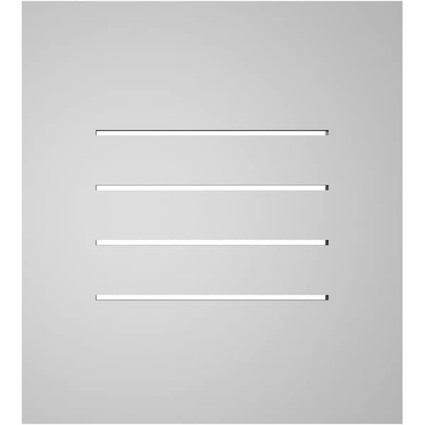 Ekena Millwork Vertical Surface Mount PVC Gable Vent: Functional, w/ 3-1/2"W x 1"P Standard Frame, 18"W x 20"H - GVPVE18X2001SF