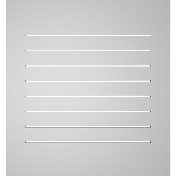 Ekena Millwork Vertical Surface Mount PVC Gable Vent: Functional, w/ 3-1/2"W x 1"P Standard Frame, 30"W x 32"H - GVPVE30X3201SF