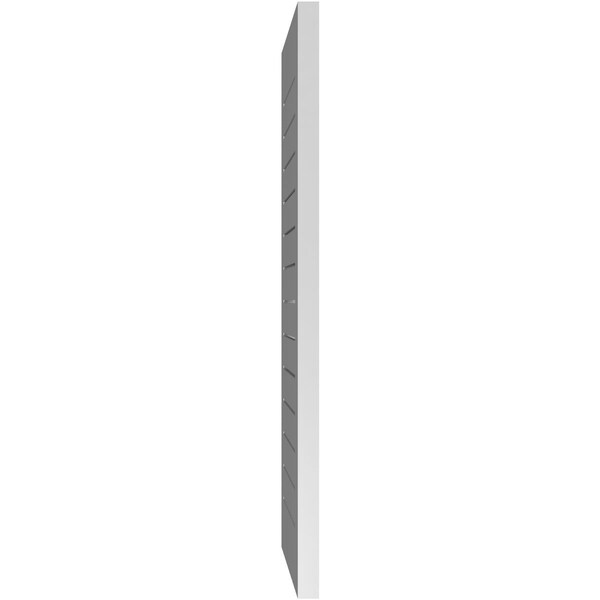 Ekena Millwork Vertical Surface Mount PVC Gable Vent: Functional, w/ 2"W x 1-1/2"P Brickmould Frame, 14"W x 42"H - GVPVE14X4202SF
